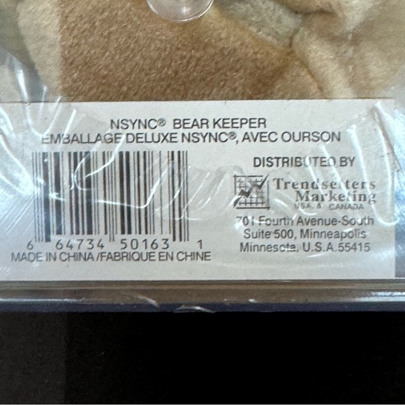 N Sync Limited Edition Collectible Bear Lance Bass #9462 / 25000 NSA New In Cube - Picture 5 of 5